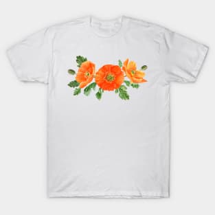 Watercolor poppies T-Shirt